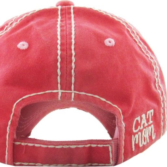 CAT MOM Washed Vintage Ball Cap - Picture 7 of 7
